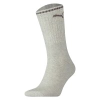PUMA unisex sports socks, 3-pack - Sport Crew Stripe, tennis socks, stripes Grey 43-46 (9-11 UK) 15er Pack (5x3P)