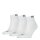 PUMA unisex quarter socks, 3-pack - Cushioned, terry sole, logo, plain White 43-46 (9-11 UK)