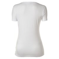 EMPORIO ARMANI Damen T-Shirt - V-Neck, Loungewear, Kurzarm, Stretch Cotton Weiss S