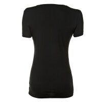 EMPORIO ARMANI Damen T-Shirt - V-Neck, Loungewear, Kurzarm, Stretch Cotton Schwarz S
