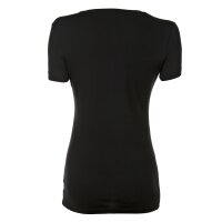 EMPORIO ARMANI Ladies T-Shirt - V-Neck, Loungewear, Short Sleeve, Stretch Cotton Black XL (X-Large)
