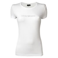 EMPORIO ARMANI Ladies T-Shirt - Round Neck, Loungewear, Short Sleeve, Stretch Cotton White XS (X-Small)