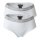 Emporio Armani Ladies Cheeky Pants - Cotton Stretch, Slip, 2-Pack White L (Large)