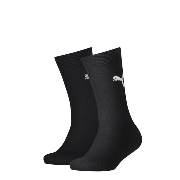 PUMA Kinder Socken, Vorteilspack - Easy Rider Junior, Basic Socks, Logo, einfarbig Schwarz 23-26 2er Pack (1x2P)