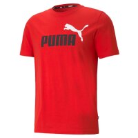 PUMA Mens T-Shirt - ESS+ Essentials 2 Col Logo Tee, round neck, short sleeve, uni