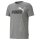 PUMA Mens T-Shirt - ESS+ Essentials 2 Col Logo Tee, round neck, short sleeve, uni Grey S (Small)