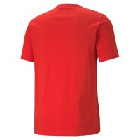 PUMA Herren T-Shirt - ESS+ Essentials 2 Col Logo Tee, Rundhals, Kurzarm, uni Rot 3XL