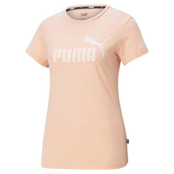 PUMA Damen T-Shirt - Essentials Logo Tee (S), Rundhals, Kurzarm, uni