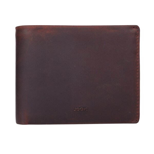 JOOP! Mens Wallet - Loreto Typhon Billfold mh9, genuine Leather, 9,5x12x2cm (HxWxD) Dark brown