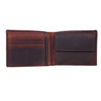 JOOP! Mens Wallet - Loreto Typhon Billfold mh9, genuine Leather, 9,5x12x2cm (HxWxD) Dark brown