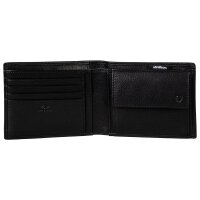 Strellson Mens Wallet, genuine Leather - Harrison Billfold H4, 10x12x2cm (HxWxD) Black