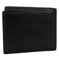 Strellson Mens Wallet, genuine Leather - Harrison Billfold H4, 10x12x2cm (HxWxD) Black