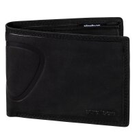 Strellson Herren Geldbörse, echtes Leder - Baker Street Billfold H7, 9,5x12,5x3cm (HxBxT) Schwarz