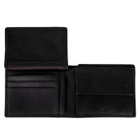 Strellson Herren Geldbörse, echtes Leder - Baker Street Billfold H7, 9,5x12,5x3cm (HxBxT) Schwarz