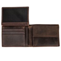 Strellson Herren Geldbörse, echtes Leder - Baker Street Billfold H7, 9,5x12,5x3cm (HxBxT) Braun