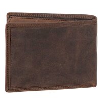 Strellson Mens Wallet, genuine Leather - Baker Street Billfold H7, 9,5x12,5x3cm (HxWxD) Brown
