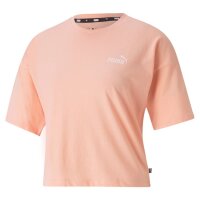 PUMA Damen T-Shirt - Essentials Cropped Small Logo Tee, Rundhals, Kurzarm, uni