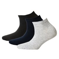 BJÖRN BORG Unisex Sneaker Socken - Basic Kurzsocken, Solid Essential, 3er Pack