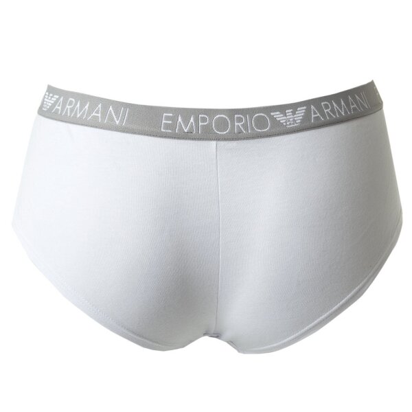Emporio Armani Ladies Cheeky Pants - Cotton Stretch, Slip, 2-Pack White L (Large)