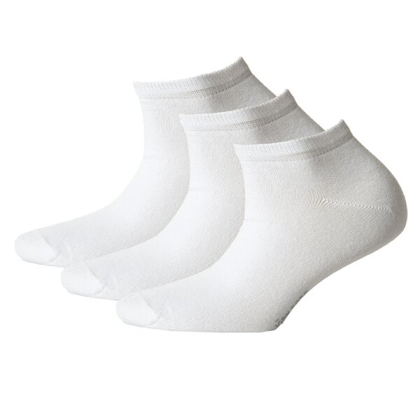BJÖRN BORG Unisex Sneaker Socks - Basic Short Socks, Solid Essential, 3-pack White 43-46 (UK 9-11)