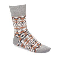 BIRKENSTOCK Herren Socken - Strumpf, Ethno Linen, Jacquard, Leinen-Viskose Garn