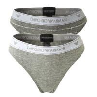 EMPORIO ARMANI Women Brazilian Briefs, 2-Pack  - Slips, Logo, Stretch Cotton