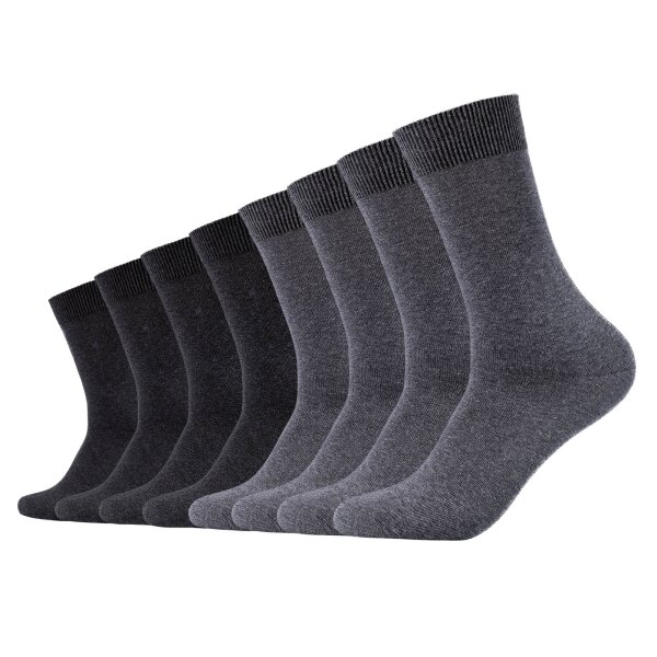 s.Oliver Unisex Socken, 8er Pack - Kurzsocken, einfarbig Grau 39-42