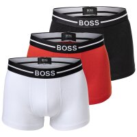 HUGO BOSS Mens Boxer Shorts, Pack of 3 - Trunks, Logo Waistband, Cotton Stretch