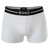 HUGO BOSS Herren Boxer Shorts, 3er Pack - Trunks, Logobund, Cotton Stretch Schwarz/Weiß S