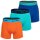 Happy Shorts Herren Boxer Shorts, 3er Pack - Retro Jersey, Logobund