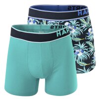 Happy Shorts Mens Boxer Shorts, 2-Pack - Retro Jersey, Logo Waistband