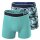 Happy Shorts Herren Boxer Shorts, 2er Pack - Retro Jersey, Logobund
