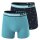 Happy Shorts Herren Boxer Shorts, 2er Pack - Retro Jersey, Logobund