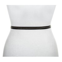 B.Belt Damen Gürtel - Leder-Nietgürtel Cher, Echtleder, Handarbeit Schwarz 70 cm
