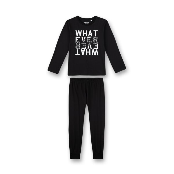 Sanetta Boys Pyjamas Set - long, Children, 2-Piece, Print, 128-188 Black 140