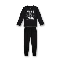 Sanetta Boys Pyjamas Set - long, Children, 2-Piece, Print, 128-188 Black 140