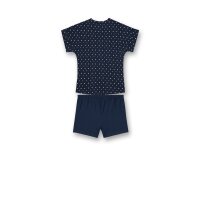 Sanetta Mädchen Schlafanzug Set - kurz, Kinder, 2-tlg., Punkte, 128-176 Blau 128