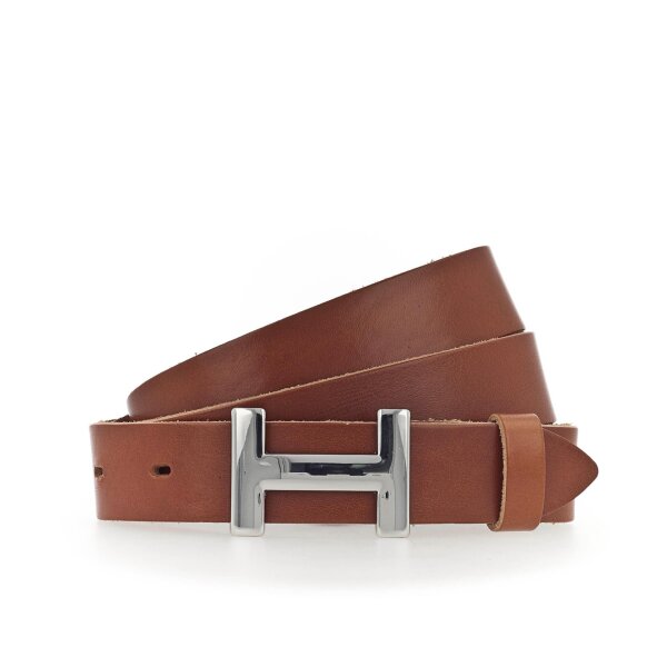 Vanzetti Ladies Belt - Full Leather Belt, Coupling Buckle, Shiny