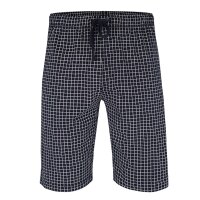 CECEBA Herren Schlafhose - Bermuda, Pyjamahose, Baumwolle, kurz Blau/Kariert 10XL