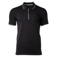 A|X ARMANI EXCHANGE Herren Poloshirt - Hidden Buttons, Cotton Stretch Marine S