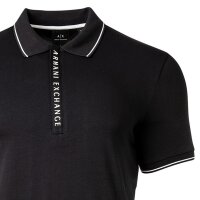 A|X ARMANI EXCHANGE Mens Polo Shirt - Hidden Buttons, Cotton Stretch Navy S (Small)