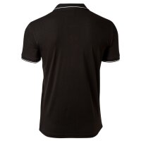 A|X ARMANI EXCHANGE Herren Poloshirt - Hidden Buttons, Cotton Stretch Schwarz L