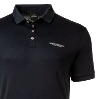 A|X ARMANI EXCHANGE Herren Poloshirt - Schriftzug, Slim fit, Cotton Stretch Marine S