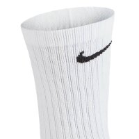NIKE Unisex 3er Pack Sportsocken - Everyday, Cotton Cushioned Crew, einfarbig Weiß 42-46