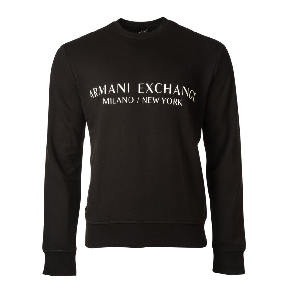 A|X ARMANI EXCHANGE Mens Sweatshirt - Pullover, Logo Black S (Small)