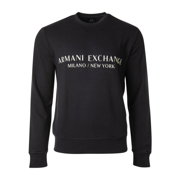 A|X ARMANI EXCHANGE Herren Sweatshirt - Pullover, Logo Marine S