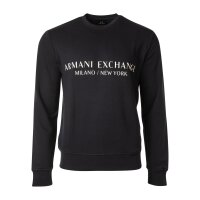 A|X ARMANI EXCHANGE Herren Sweatshirt - Pullover, Logo Marine S