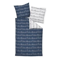 Janine Bed Linen 2 Pieces - Mako-Soft-Seersucker, Cotton, non-Iron, patterned