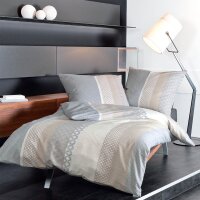 Janine Bed Linen 2 Pieces - Mako-Soft-Seersucker, Cotton, non-Iron, patterned Beige 135x200cm