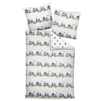 Janine Bed Linen 2 Pieces - Mako-Soft-Seersucker, Cotton, non-Iron, patterned White 135x200cm